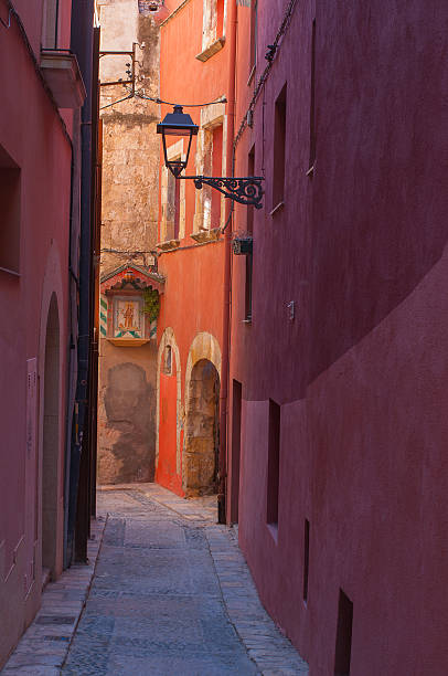 Old street view, Italy. stock photo