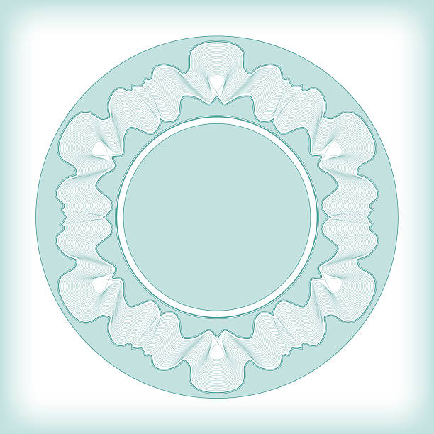 vektor-guilloche rosette - lace guilloche decoration circle stock-grafiken, -clipart, -cartoons und -symbole