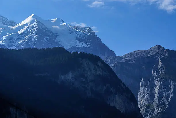 Swiss Alps landscape near Interlaken in Europe.