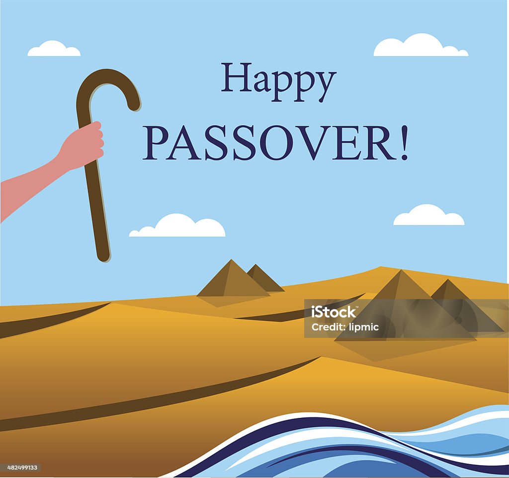 Feliz Passover- de los judíos de Egipto - arte vectorial de Pascua Judía libre de derechos