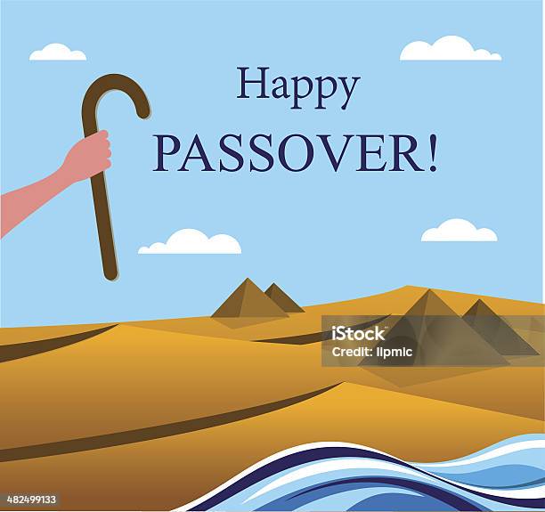 Ilustración de Feliz Passover De Los Judíos De Egipto y más Vectores Libres de Derechos de Pascua Judía - Pascua Judía, Pirámide - Estructura de edificio, Antigüedades
