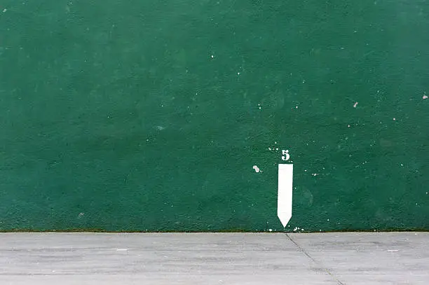 basque pelota court fronton with number mark