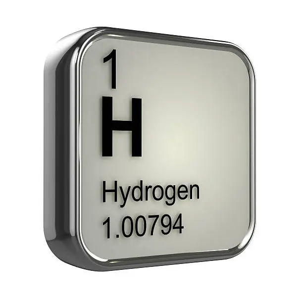 3d render of the hydrogen element from the periodic table