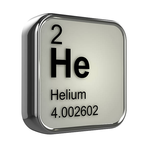 3d Helium element 3d render of the helium element from the periodic table helium stock pictures, royalty-free photos & images