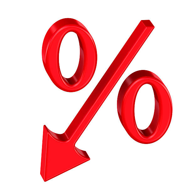 istock Symbol of falling interest rates 482503178