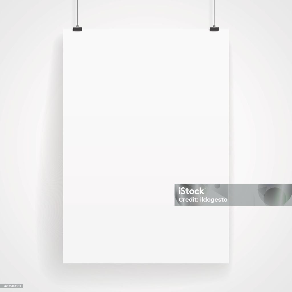 Carta bianco poster - arte vettoriale royalty-free di Affari