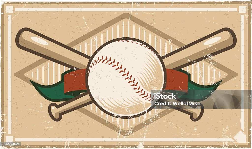 Vintage Baseball-Design - Lizenzfrei Baseball Vektorgrafik