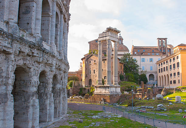 Theatre of Marcellus, Rome Italy. stock photo