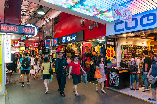 240+ Singapore City Street Pedestrian Zone Busy Stock Photos, Pictures