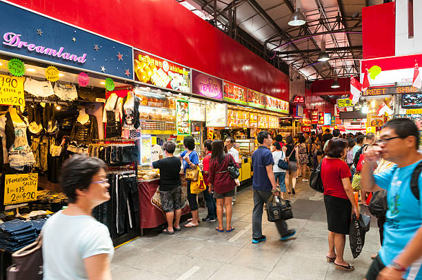 240+ Singapore City Street Pedestrian Zone Busy Stock Photos, Pictures
