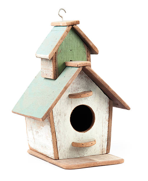 istock Wooden Bird House Isolated on White 482510693
