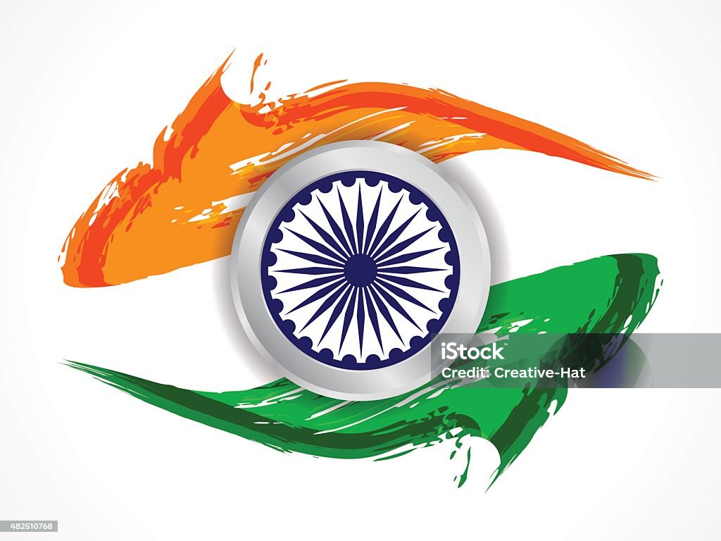 Indian Flag theme design Beautiful creative indian flag theme background design. vector illustration August stock vector