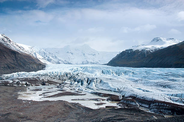 svínafellsjokull - skaftafell glacier foto e immagini stock