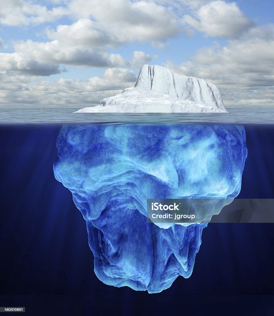 Iceberg Iceberg above and below water level Tip Of The Iceberg Stock Photo