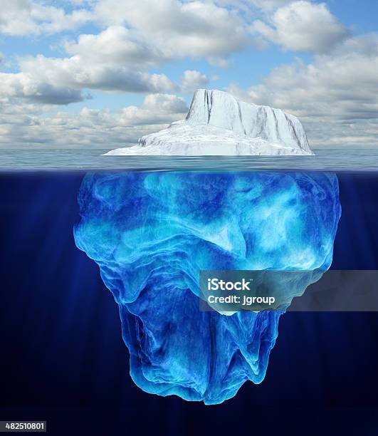 Iceberg Stock Photo - Download Image Now - Tip Of The Iceberg, Iceberg - Ice Formation, Underwater