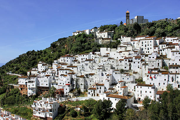 andalusian city Casares is a white village of Andalucia, Spain, in the Sierra de malaga there are plenty of similar cities. casares photos stock pictures, royalty-free photos & images