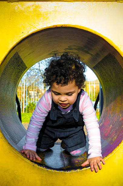 PEOPLE: Toddler (2-3) Playing In playground