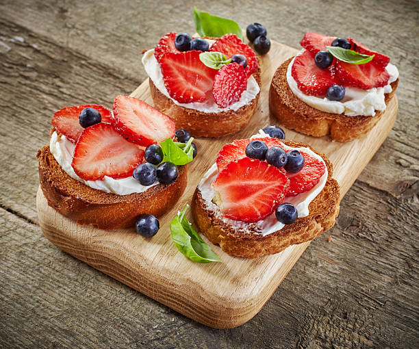 istock toasted bread with berries and cream cheese 482516678