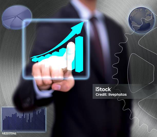 Diagrams Charts And Maps On Whiteboard Stock Photo - Download Image Now - 2015, Abstract, Accessibility