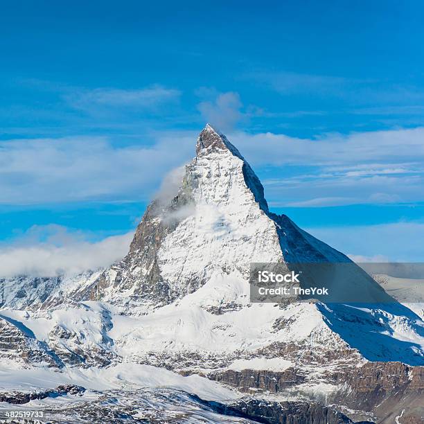 Matterhorn Peak Zermatt Switzerland Stock Photo - Download Image Now - Beauty, Beauty In Nature, Blue