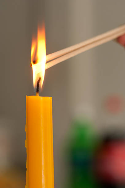 istock Light candle is the ignite of incense. 482520041