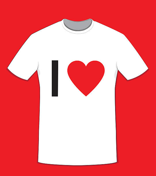 T-shirt I Love with copy space vector art illustration