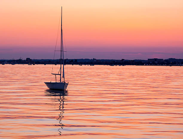 istock Calm waters and boats in Poole Harbour 482521489