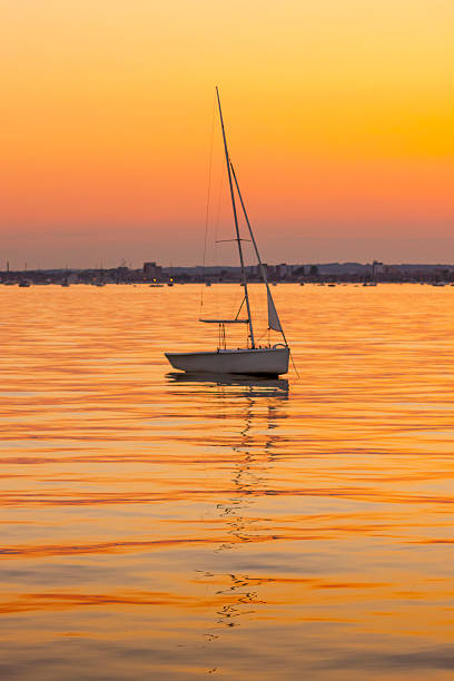 Calm waters and boats in Poole Harbour