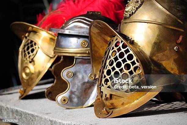 Roman Helmets Stock Photo - Download Image Now - Arts Culture and Entertainment, Cheek, Headset