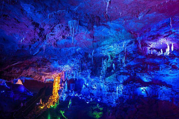 istock Stalactites and stalagmites in cave 482522053