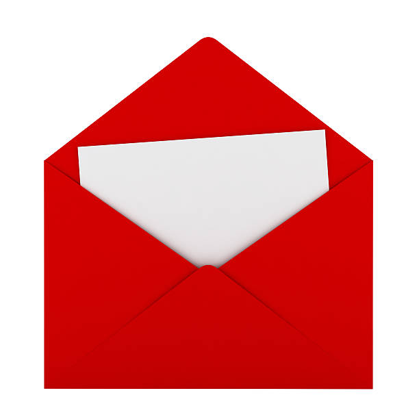 istock Red envelope with sheet of paper 482522455