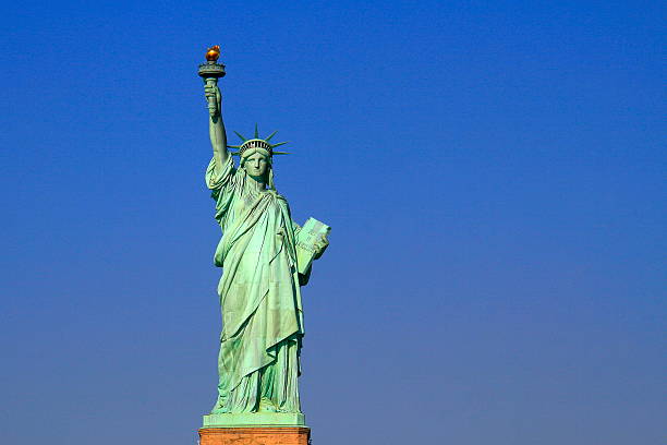 istock Statue of Liberty front view and Blue sky, NY, USA 482523048