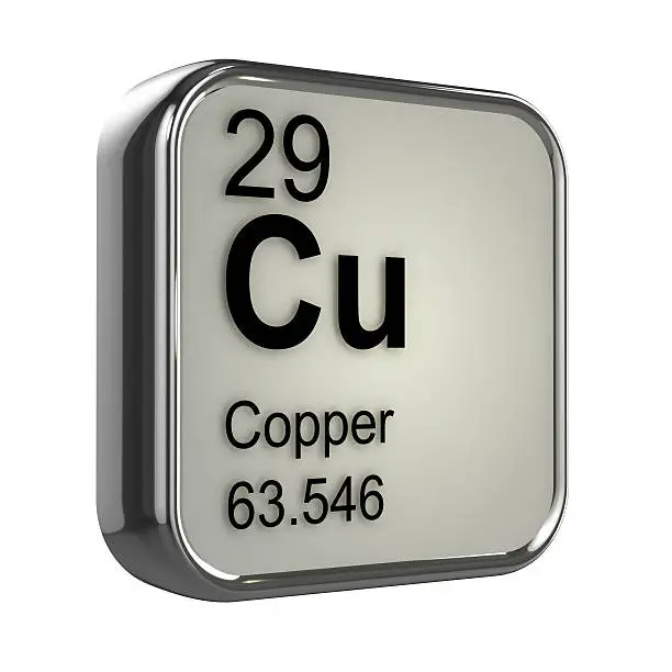 3d render of Copper element design