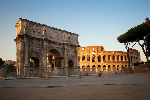 istock Arch of Constantine and Colosseum at sunset, Rome 482524919