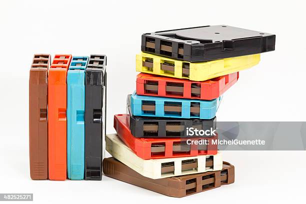 Old Fashioned 8track Audio Tapes Stock Photo - Download Image Now - 8-track, Audio Cassette, 1970-1979