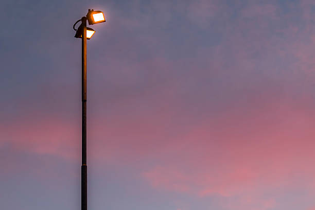 Street light lamp pole stock photo