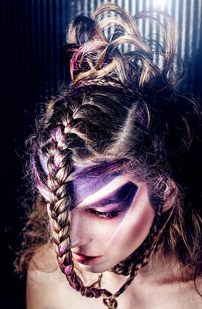 istock Closeup portrait of creative hairstyle. 482527922