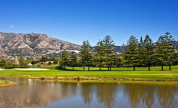 Sports golf are the famous golf courses of the Costa del Sol Andalucia, Spain. casares photos stock pictures, royalty-free photos & images