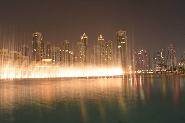 Dubai MAll Fountain stock photo