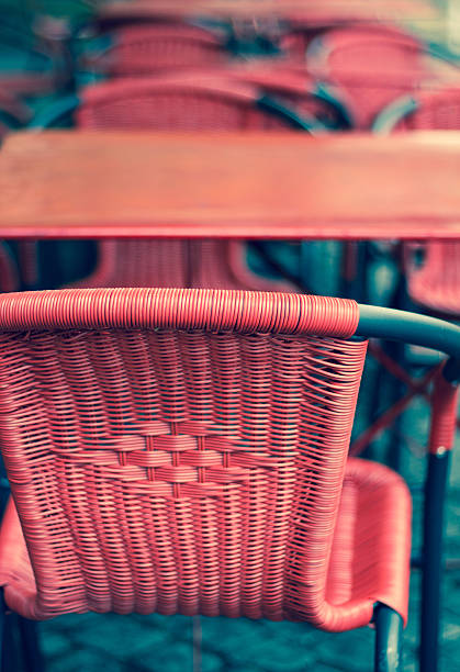 istock Red Cafe Tables and Chairs, Rome 482532562