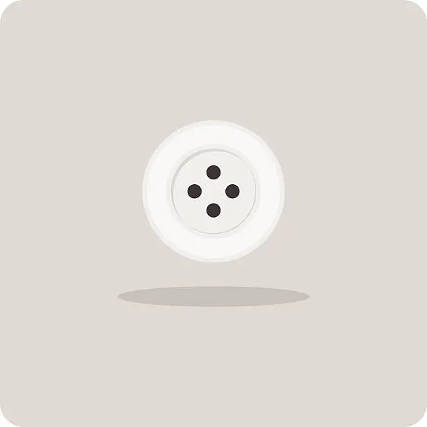 Vector illustration of Vector of flat icon, sewing buttons