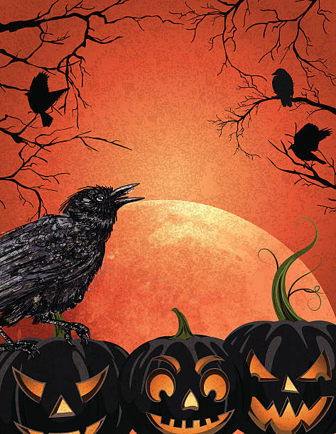 Printable Scary Halloween Silhouette Illustrations, Royalty-Free Vector ...
