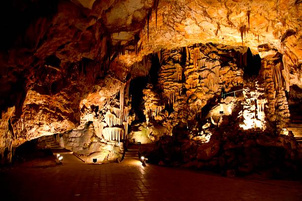 istock Beautiful cave with many stalagmites and stalactites inside 482533671