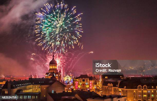 Photo libre de droit de Feux Dartifice À Cluj Napoca banque d'images et plus d'images libres de droit de Cluj Napoca - Cluj Napoca, Orthodoxie, Roumanie