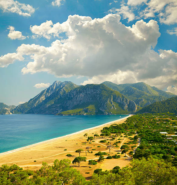 Beach at Mediterranean sea. Cirali, Turkey Beach at Mediterranean sea. Cirali, Turkey cirali stock pictures, royalty-free photos & images