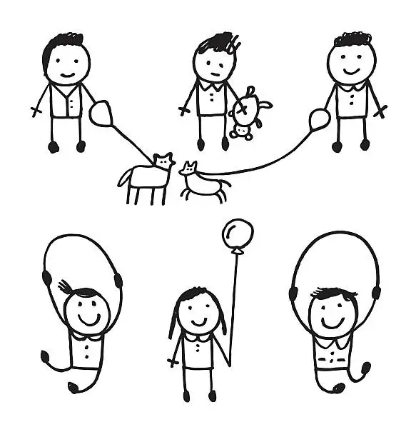 Vector illustration of Kids