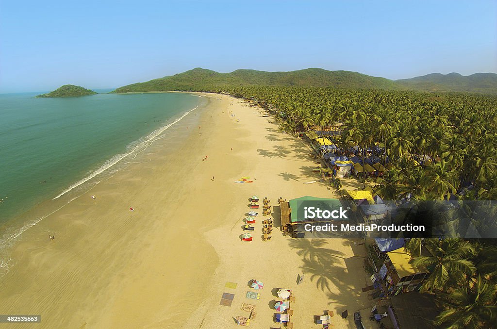 Goa Palolem beach from above Goa Stock Photo