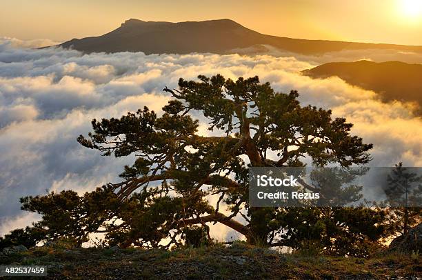 Mountain Landscape With Rocks And Clouds Stock Photo - Download Image Now - Above, Awe, Back Lit