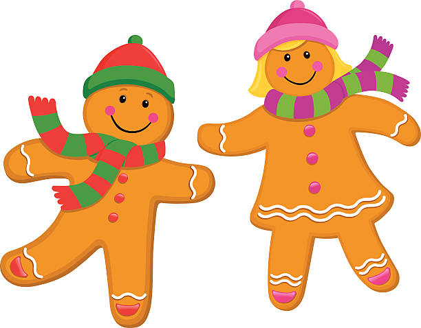 gingerbread дети в костюмах но и вязаные шарфы - 2334 stock illustrations