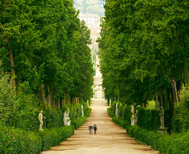 giardino di boboli. firenze, italia - ornamental garden europe flower bed old fashioned foto e immagini stock